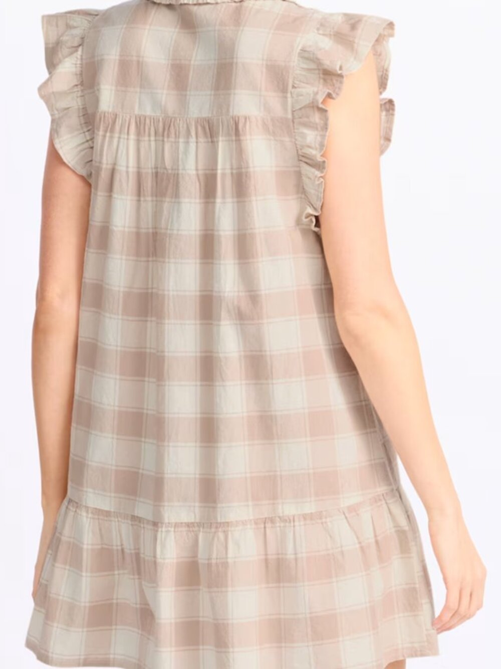 Flutter Sleeve Collared Mini Dress - Picture 4 of 4